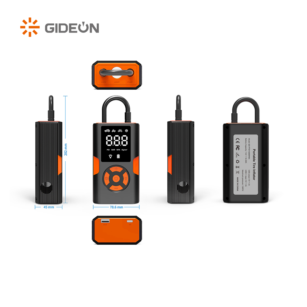 GD-PT01-5000MAh Portable Tire Inflator for Car Tires, Balls