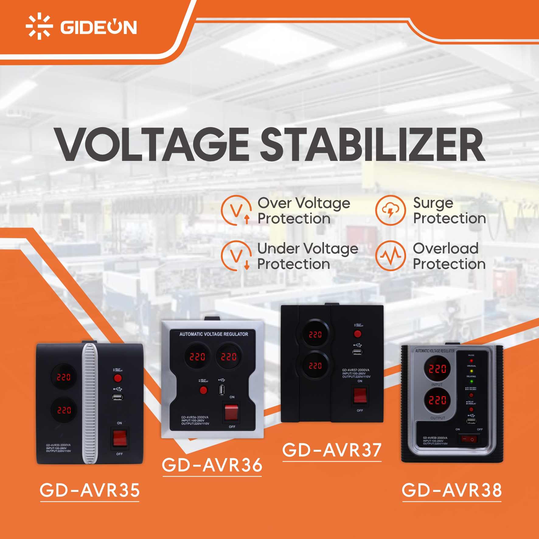 Protect Your Devices with GIDEON Relay - Type Voltage Stabilizers!​