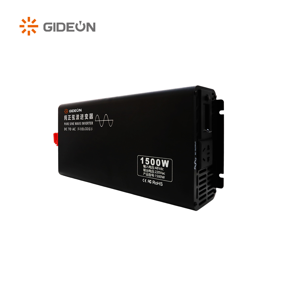 1500W Pure Sine Wave Inverter with LCD Display, Remote Control for Home, Solar, RV