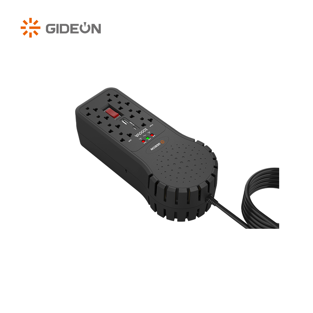 3000VA/1500W Voltage Regulator Power Strip with AVR Surge Protection USB Ports for Home & Office