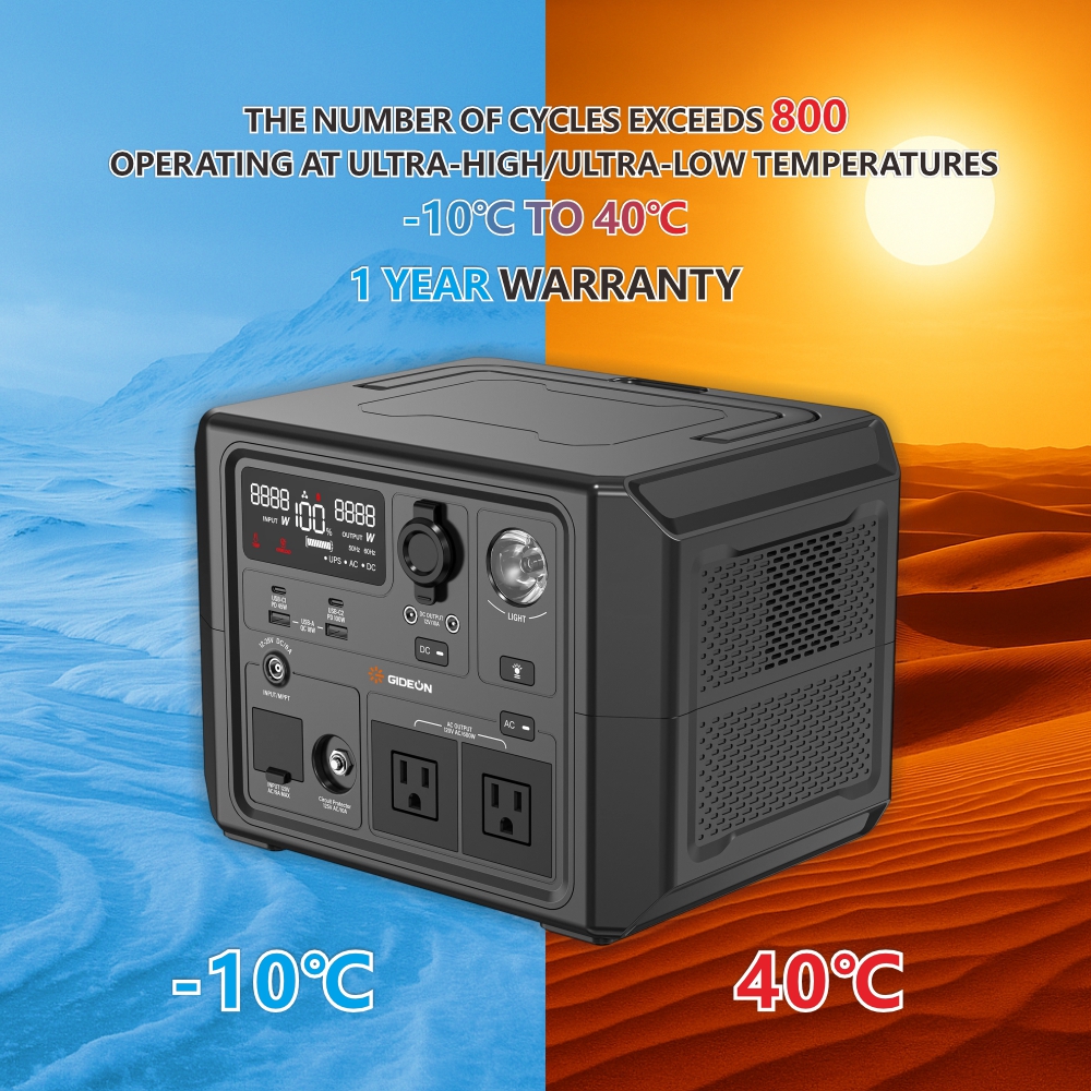 600W LFP Portable Power Station 100W PD Fast Charge Emergency Power Backup with UPS Function