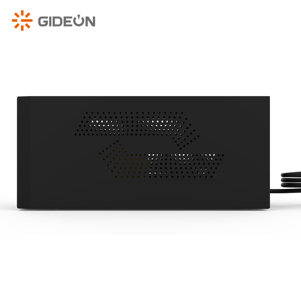 GIDEON Uninterruptible Power Supply 1KVA 600W Single Phase Battery Backup for PC Desktop Computer with 4 Outlets LCD Display